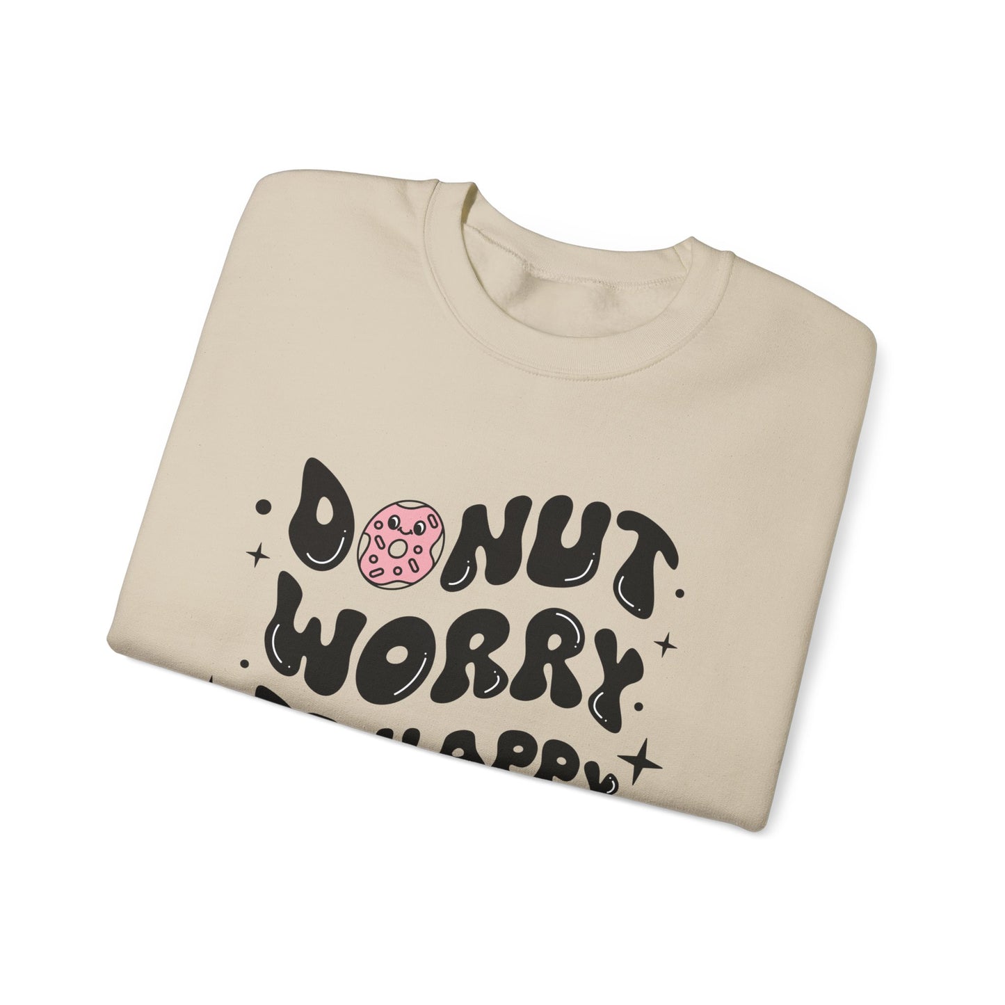 "Donut Worry Be Happy" Crewneck Sweatshirt