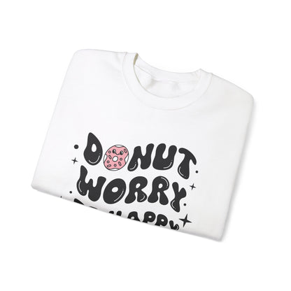 "Donut Worry Be Happy" Crewneck Sweatshirt