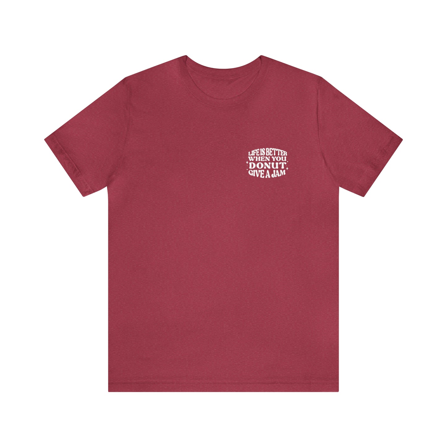 Donut "Donut Give A Jam" Outline Art Soft Cotton Tee