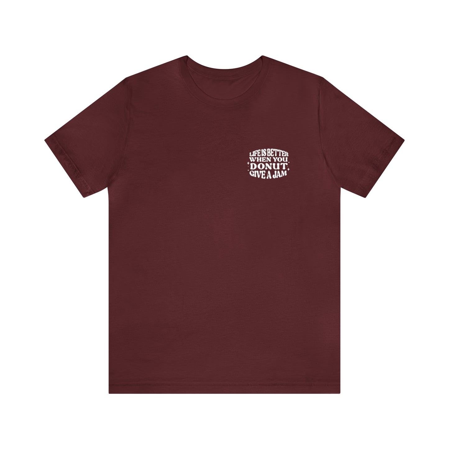 Donut "Donut Give A Jam" Outline Art Soft Cotton Tee