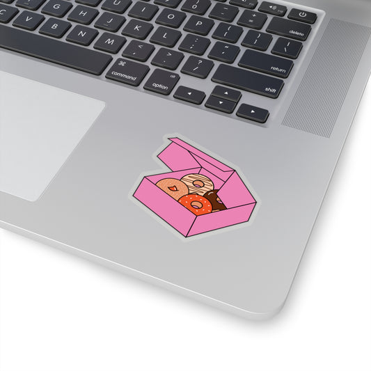 Pink Donut Box Sticker