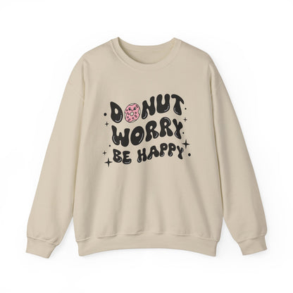 "Donut Worry Be Happy" Crewneck Sweatshirt