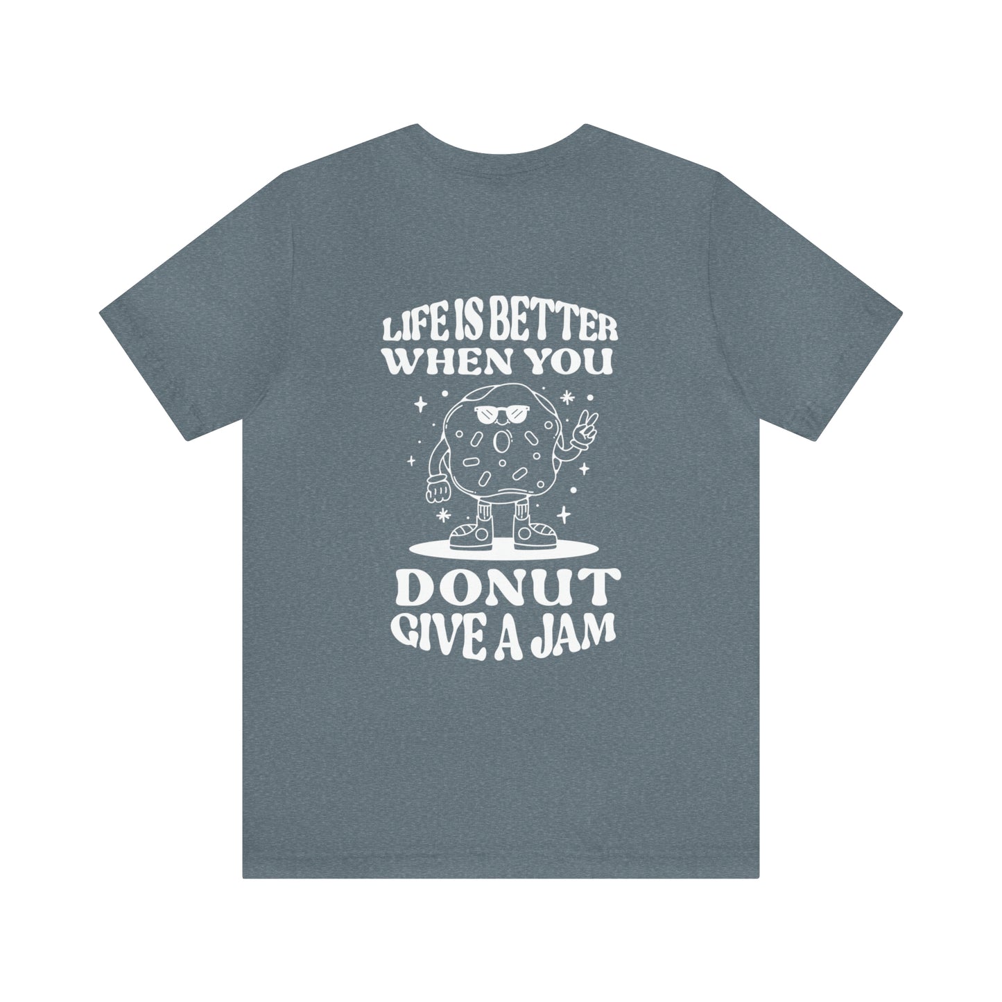 Donut "Donut Give A Jam" Outline Art Soft Cotton Tee