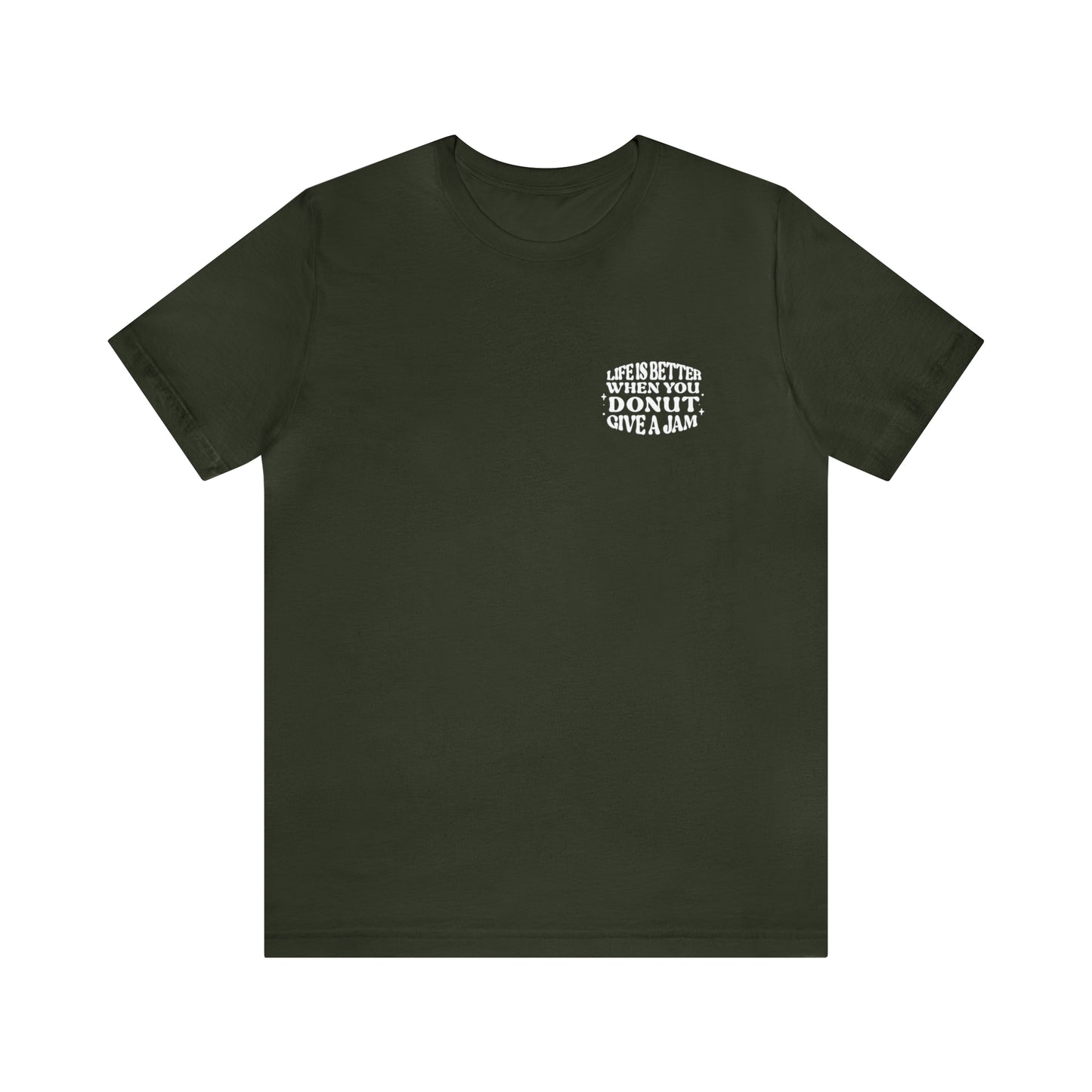 Donut "Donut Give A Jam" Outline Art Soft Cotton Tee