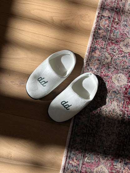 Donut White Indoor Plush Slippers (Men's)