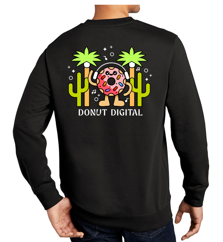 "Digi In Paradise" Embroidered Soft Fleece Crew